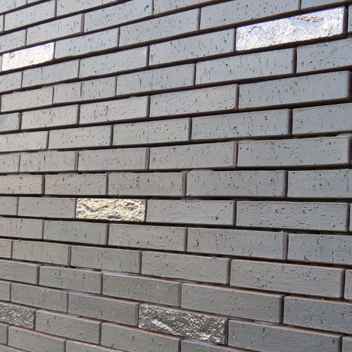 Brique pour façade - SILVER BLACK 3504-R30 - TEXTURED - Klinker Covadonga - pour maçonnerie / trouée / colorée