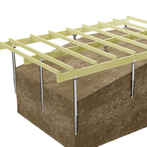 Pieu vissé - SPIRAL® - FIBERDECK - en acier galvanisé / pour construction en conteneur / pour installation photovoltaïque