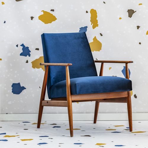 Fauteuil contemporain - SAPPHIRE - TUMMI - en tissu / en chêne / en contreplaqué