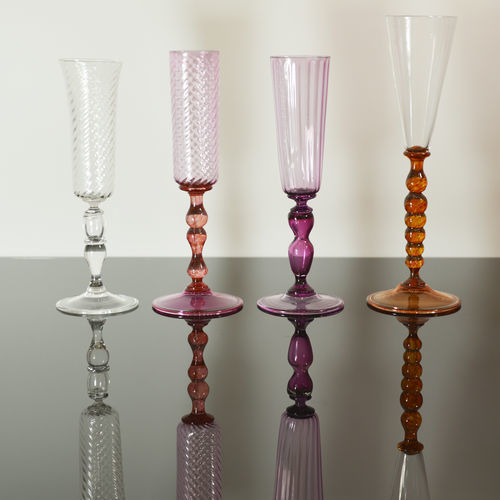 Flûte à champagne en verre - IVY ROSE™ - Amel Chamandy® Designs - professionnelle
