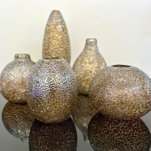 Vase contemporain - SIENNA™ COLLECTION - Amel Chamandy® Designs - fait main / doré
