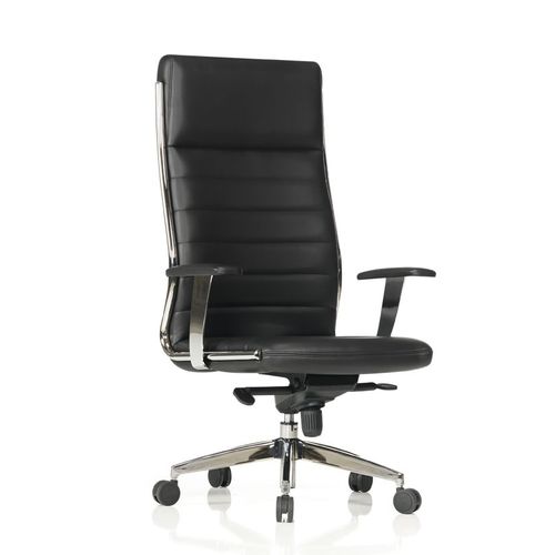 Fauteuil de direction contemporain - STYLISH - Flekssit Office Furniture - en cuir / en acier / avec repose-tête