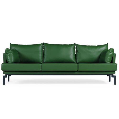 Canapé contemporain - SEKI - Flekssit Office Furniture - en cuir / vert / avec piètement en métal