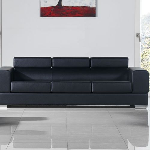 Canapé contemporain - COSY - Flekssit Office Furniture - en cuir / noir / contract