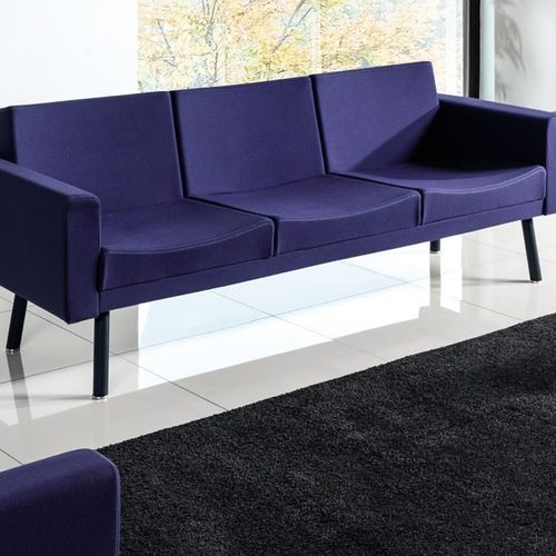 Canapé contemporain - TOLL - Flekssit Office Furniture - en tissu / avec accoudoirs / bleu