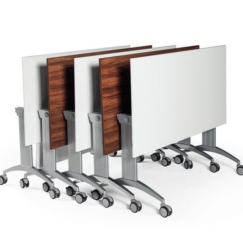Table d'enseignement contemporaine - FOLDING - Flekssit Office Furniture - en mélaminé / avec piètement en aluminium / rectangulaire