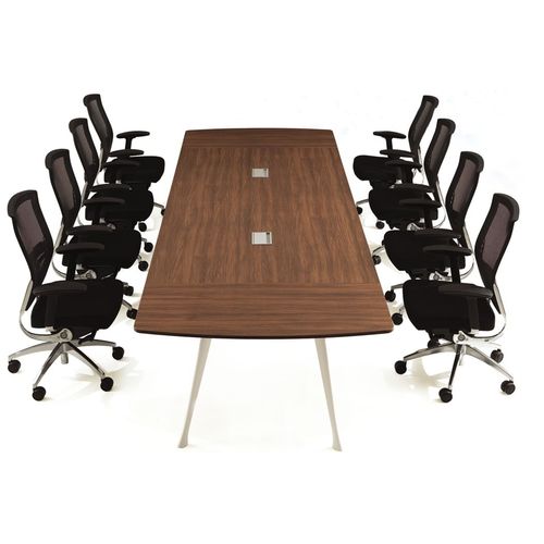 Table de réunion contemporaine - I TOSS - Flekssit Office Furniture - en mélaminé / avec piètement en aluminium / rectangulaire