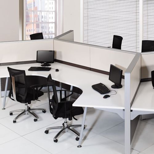 Séparateur de bureau sur bureau - STEELPAN - Flekssit Office Furniture - en verre / en acier / modulable