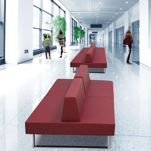 Banquette contemporaine - SILVIA - Flekssit Office Furniture - en cuir / professionnelle / avec dossier