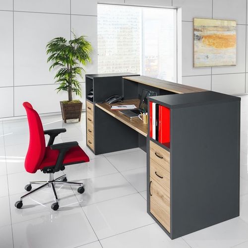 Banque d'accueil en arc de cercle - SPA 90 9100 - Flekssit Office Furniture - en mélaminé