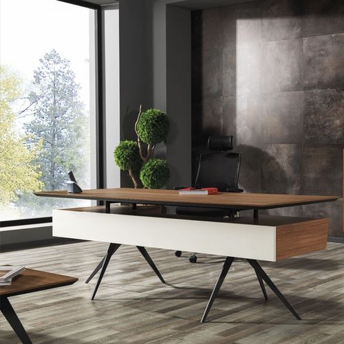 Bureau contemporain - ORION - Flekssit Office Furniture - en MDF / en stratifié / avec rangement