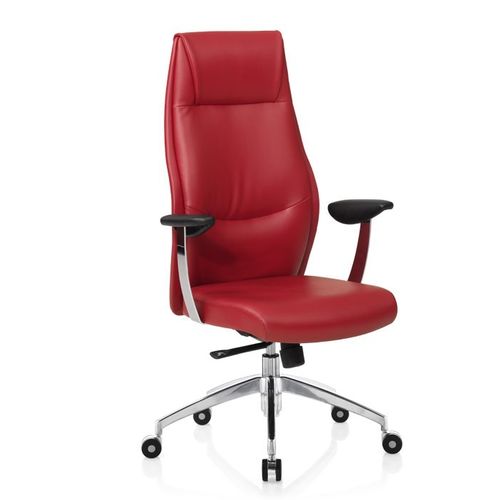 Fauteuil de direction contemporain - VILLA - Flekssit Office Furniture - en cuir / en aluminium / avec repose-tête