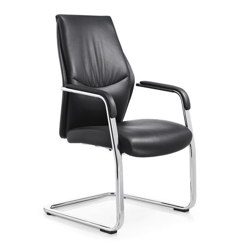Chaise visiteur contemporaine - VILLA - Flekssit Office Furniture - d'intérieur / en cuir / tapissée