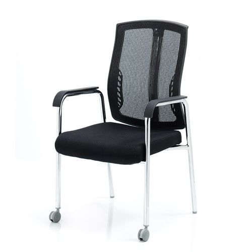 Chaise visiteur contemporaine - NETRIT - Flekssit Office Furniture - d'intérieur / en résille / en cuir