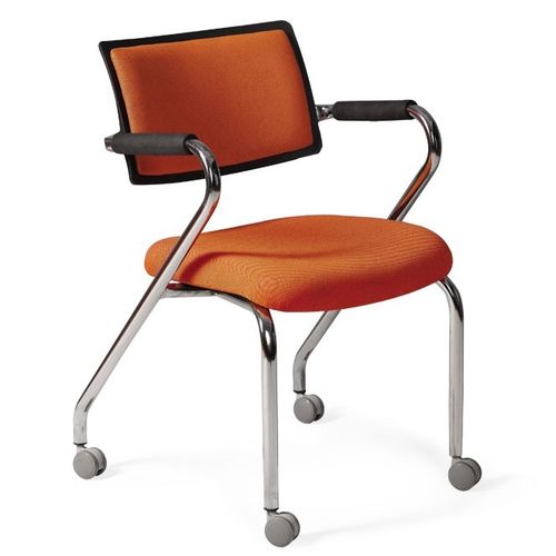 Chaise visiteur contemporaine - TOPAZ - Flekssit Office Furniture - d'intérieur / en aluminium / en polyuréthane