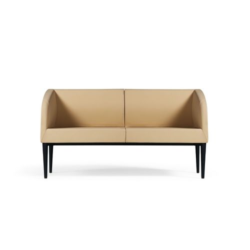 Canapé contemporain - VADI - Flekssit Office Furniture - en cuir / avec accoudoirs / beige
