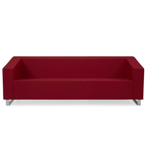 Canapé contemporain - JIVAL - Flekssit Office Furniture - en tissu / avec accoudoirs / rouge