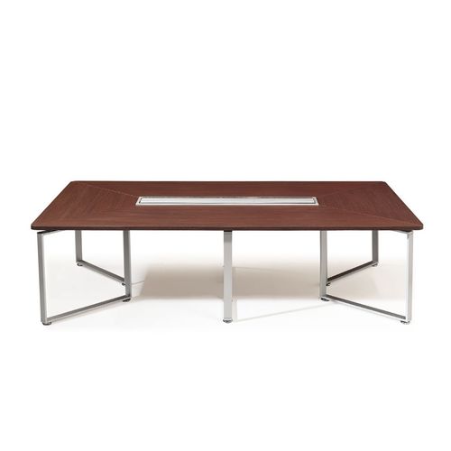 Table de réunion contemporaine - MODÜLER - Flekssit Office Furniture - en mélaminé / avec piètement en métal / rectangulaire