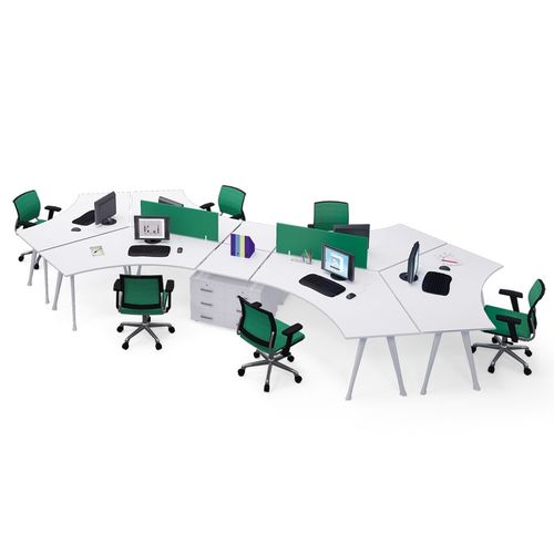 Bureau pour open space - I TOSS - Flekssit Office Furniture - contemporain / en mélaminé / avec rangement