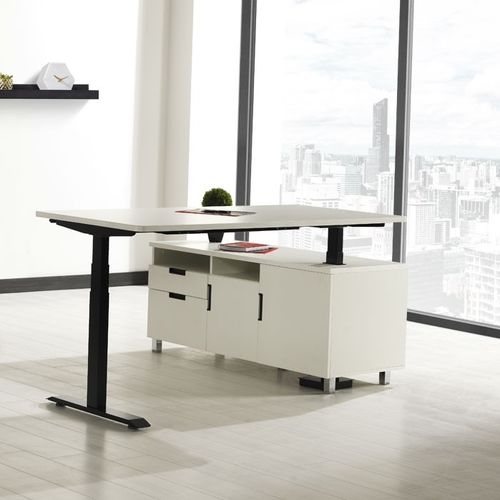 Bureau contemporain - WONT - Flekssit Office Furniture - en mélaminé / avec étagère / professionnel