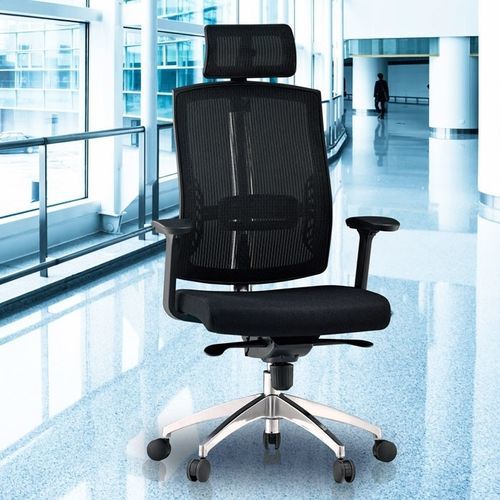 Fauteuil de bureau contemporain - NETRIT - Flekssit Office Furniture - en aluminium / réglable / noir