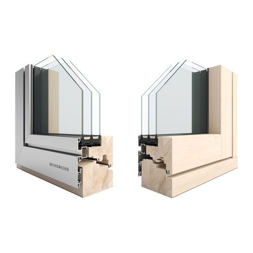 Profilé pour fenêtre en bois - ALUFLUSH - BOISROIS - en aluminium / imperméable / à coupure thermique