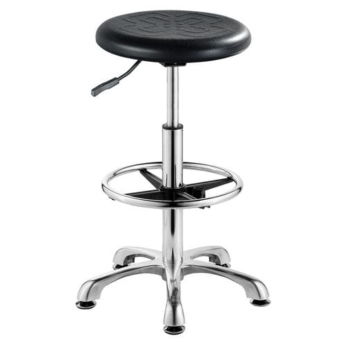 Tabouret de bureau contemporain - SJ206 - Foshan Oshujian Furniture Manufacturing Co., Ltd. - en polyuréthane / avec piètement en aluminium / avec repose-pieds