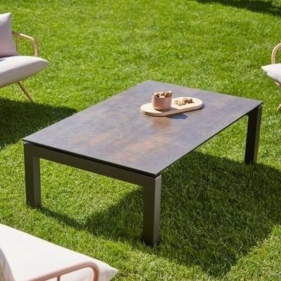 Table basse contemporaine - SALVIA - Musola - en verre / en céramique / avec piètement en acier inoxydable