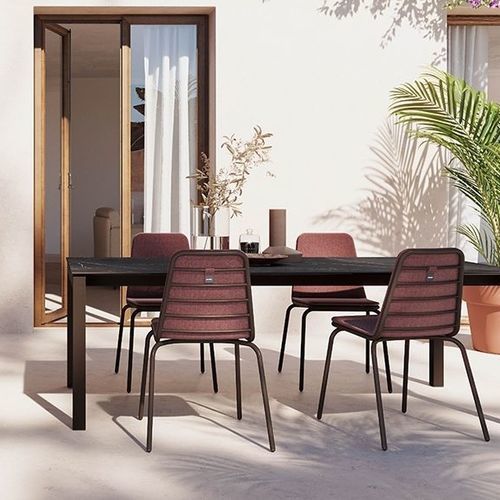 Chaise contemporaine - SORELL - Musola - d'extérieur / en tissu / avec piètement en acier inoxydable