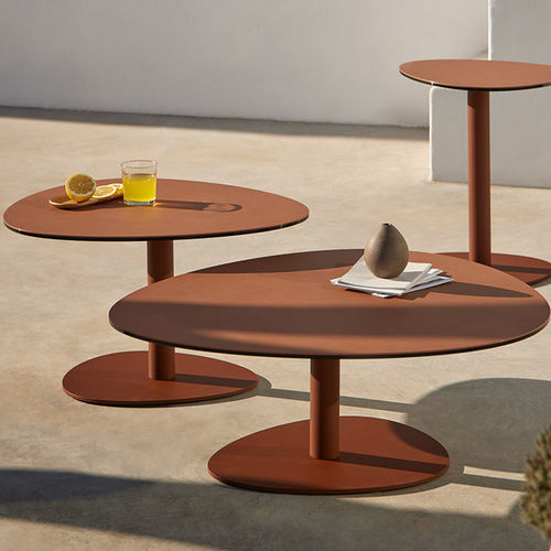 Table basse contemporaine - STONE - Musola - en verre / en céramique / avec piètement en verre