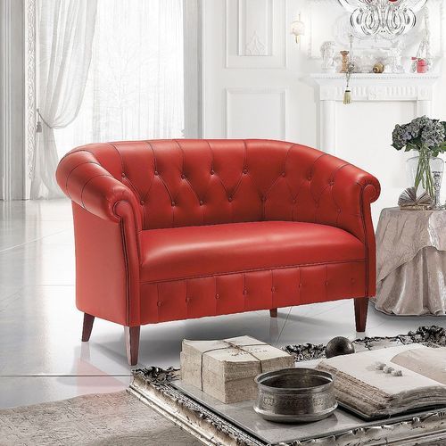 Canapé classique - Margott  - DI MARCO INTERIOR SOFA - en cuir / fait main / Fabriqué en Italie