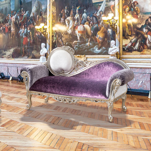 Méridienne de style baroque - EPOQUE - DI MARCO INTERIOR SOFA - en tissu / en hêtre / en bois doré à la feuille d'or