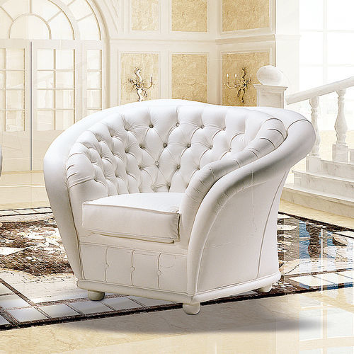 Fauteuil classique - Versailles - DI MARCO INTERIOR SOFA - en cuir / fait main / Made in Italy