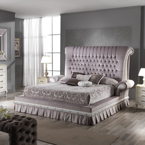 Lit double - QUEEN  - DI MARCO INTERIOR SOFA - classique / tapissé / avec tête de lit capitonnée