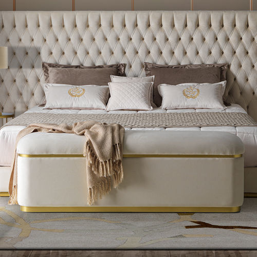 Bout de lit en tissu - LUDOVICA - DI MARCO INTERIOR SOFA - classique / en acier / pour chambre d'hôtel