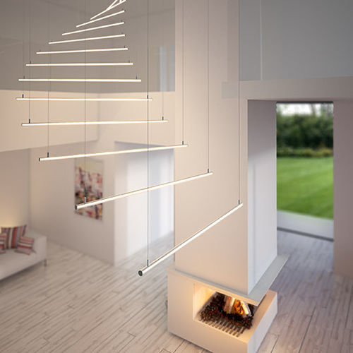 Profil éclairant suspendu - JAZ - Klus Design - à LED / professionnel