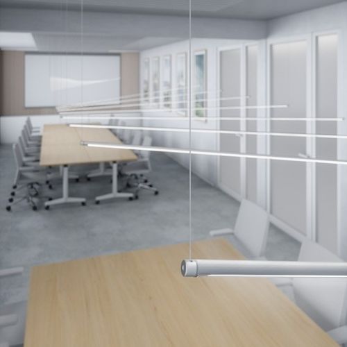 Profil éclairant suspendu - PIKO-O - Klus Design - à LED / professionnel