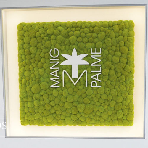 Mur végétal stabilisé - LOGO - MOOS MOOS MANUFAKTUR - en panneau modulaire / naturel / en mousse boule