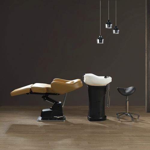Bac à shampoing avec repose-pieds - S270F - BD KOREA CO.,LTD - en simili cuir / en céramique / 1 place