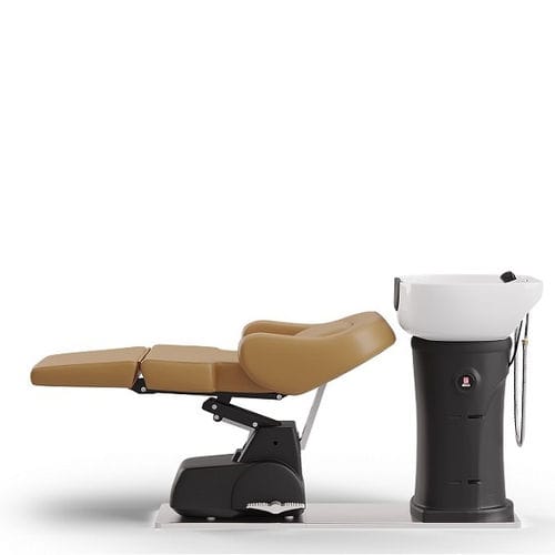 Bac à shampoing électrique - 270FA - BD KOREA CO.,LTD - avec repose-pieds / en simili cuir / 1 place