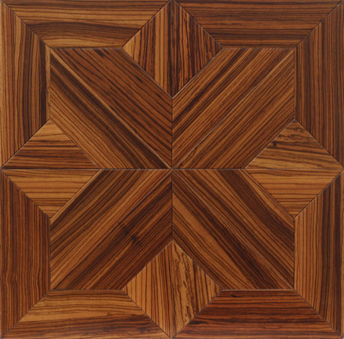 Parquet contrecollé - CROSS - MPart - en zebrano / verni / à coller