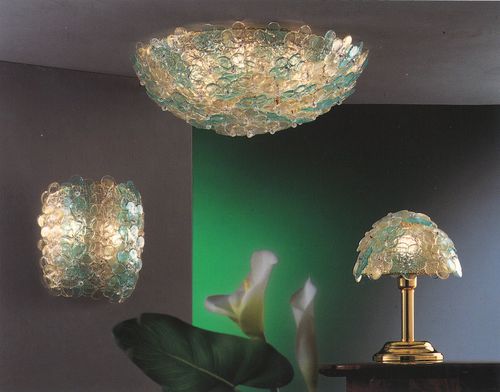 Plafonnier contemporain - FIORI ORO PL - BOTTEGA VENEZIANA - rond / en verre de Murano / à LED