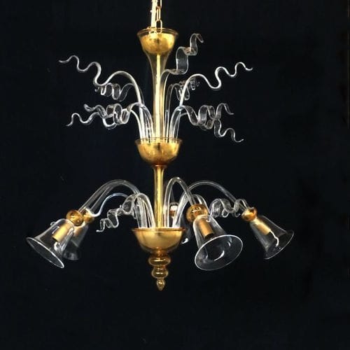 Lustre contemporain - TERRA - BOTTEGA VENEZIANA - en verre soufflé / en verre de Murano / 6 ampoules