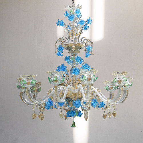 Lustre classique - PORTO - BOTTEGA VENEZIANA - en verre soufflé / en verre de Murano / 12 ampoules