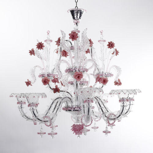 Lustre classique - NOA - BOTTEGA VENEZIANA - en verre soufflé / en verre de Murano / 6 ampoules