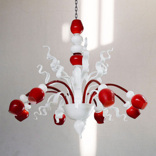 Lustre contemporain - CALLESAMETISTA - BOTTEGA VENEZIANA - en verre soufflé / en verre de Murano / 10 ampoules