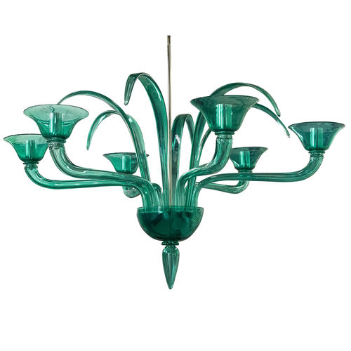 Lustre contemporain - Gemma verde - BOTTEGA VENEZIANA - en verre soufflé / en verre de Murano / 6 ampoules