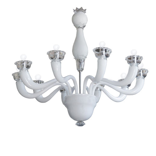 Lustre contemporain - Oasis - BOTTEGA VENEZIANA - en verre soufflé / en verre de Murano / 10 ampoules