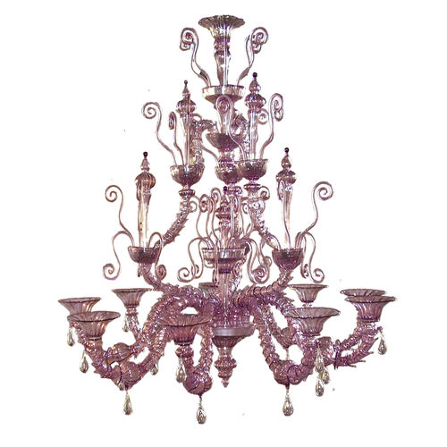 Lustre de style vénitien - IMPERIO - BOTTEGA VENEZIANA - en verre de Murano / en verre soufflé / 12 ampoules