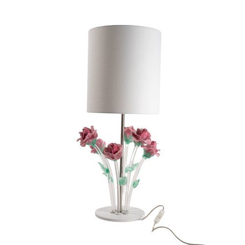 Lampe de table - Roseto - BOTTEGA VENEZIANA - en chrome / en verre de Murano / de style